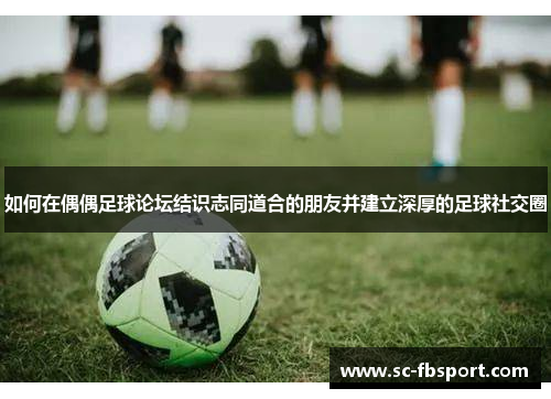 如何在偶偶足球论坛结识志同道合的朋友并建立深厚的足球社交圈 如何在偶偶足球论坛结识志同道合的朋友并建立深厚的足球社交圈